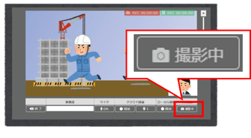 撮影中表示